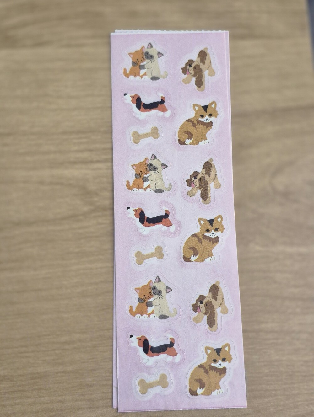 Cute Pink Dog Sticker Sheet for Planners and Crafts